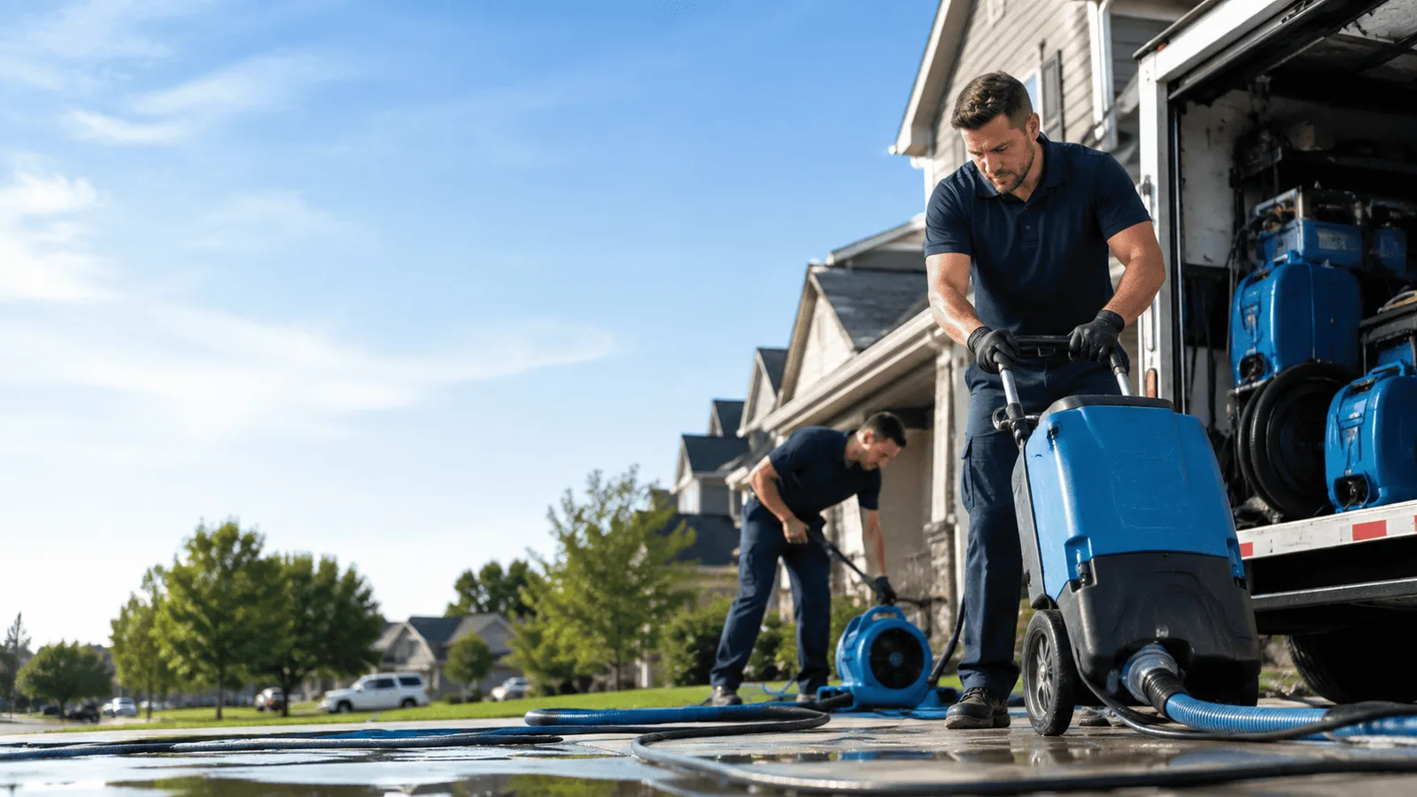 Dehumidification being performed in Prairie Du Sac, WI